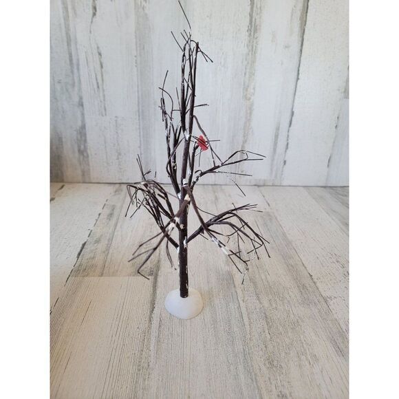 Dept 56 Cardinal tree bare branch snow village accessory Xmas - Picture 4 of 5